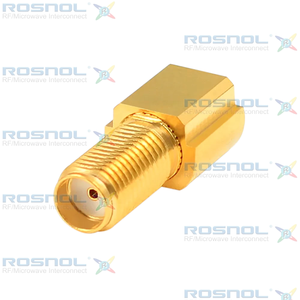 SMA Jack (Female) PCB Edge Mount Straight For Bulkhead Connector, DC-18GHz VSWR1.40