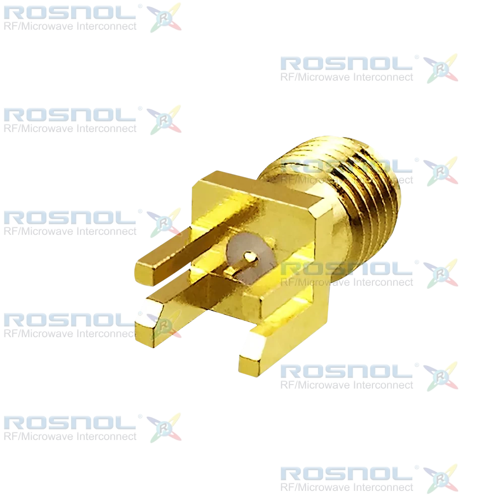 SMA Jack (Female) PCB End Launch Straight Connector, DC-18GHz VSWR1.20