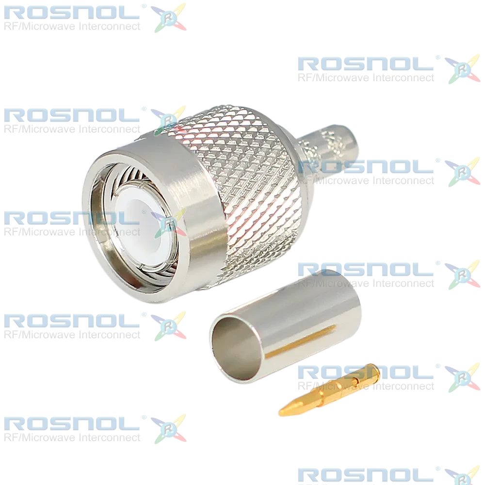 TNC Plug (Male) Cable Connector for RG-55, RG-142, RG-223, RG-400, DC-6 GHz VSWR1.29