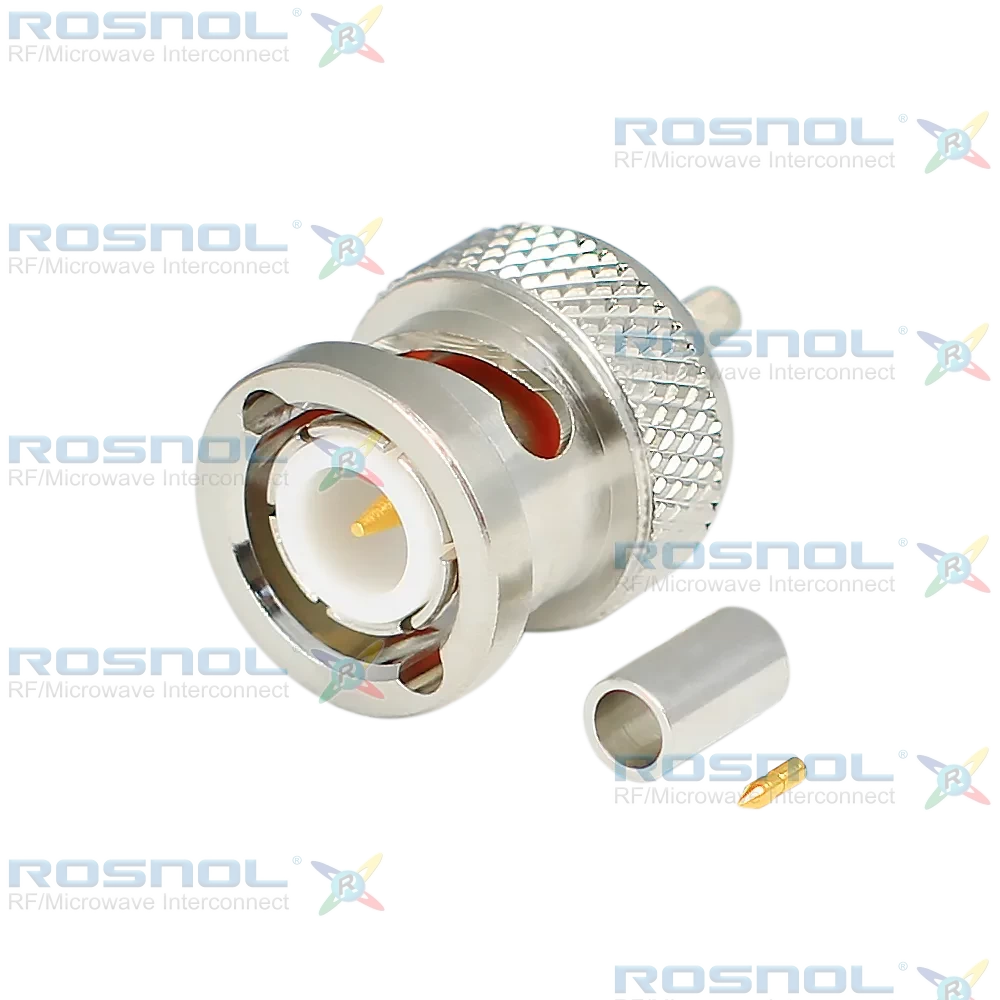 BNC Plug (Male) Straight Cable Connector for RG-174, RG-188A, RG-316, LMR-100, RNL-100, Belden-7805, DC-4GHz VSWR1.20