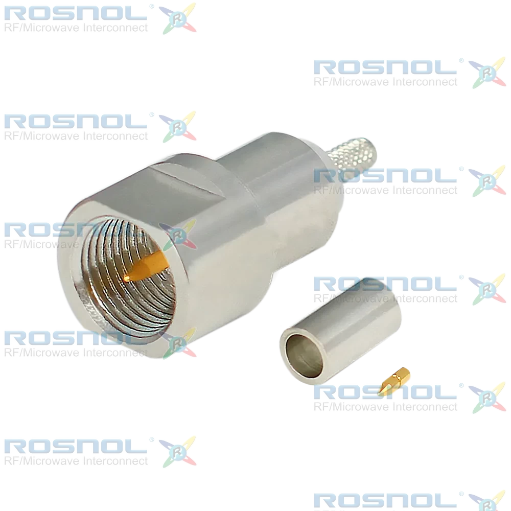 FME Plug (Male) Straight Cable Connector for RG-174, RG-188A, RG-316, BELDEN 7805,  DC -2.5 GHz