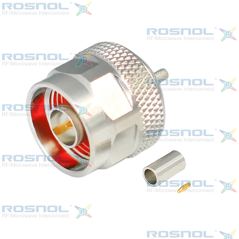 N Plug (Male) Straight Cable Connector for RG-174, RG-188A, RG-316, BELDEN 7805, DC -6 GHz VSWR 1.20