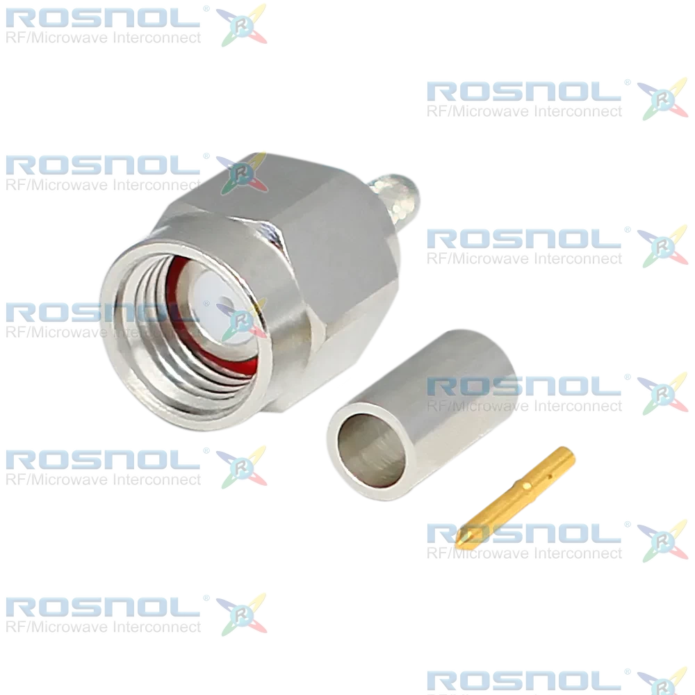 SMA Plug (Male) Cable Connector for RG-316U, RG-174U, RG-174A, RG-188, G 02232, Belden 7805, DC- 6 GHz VSWR 1.20