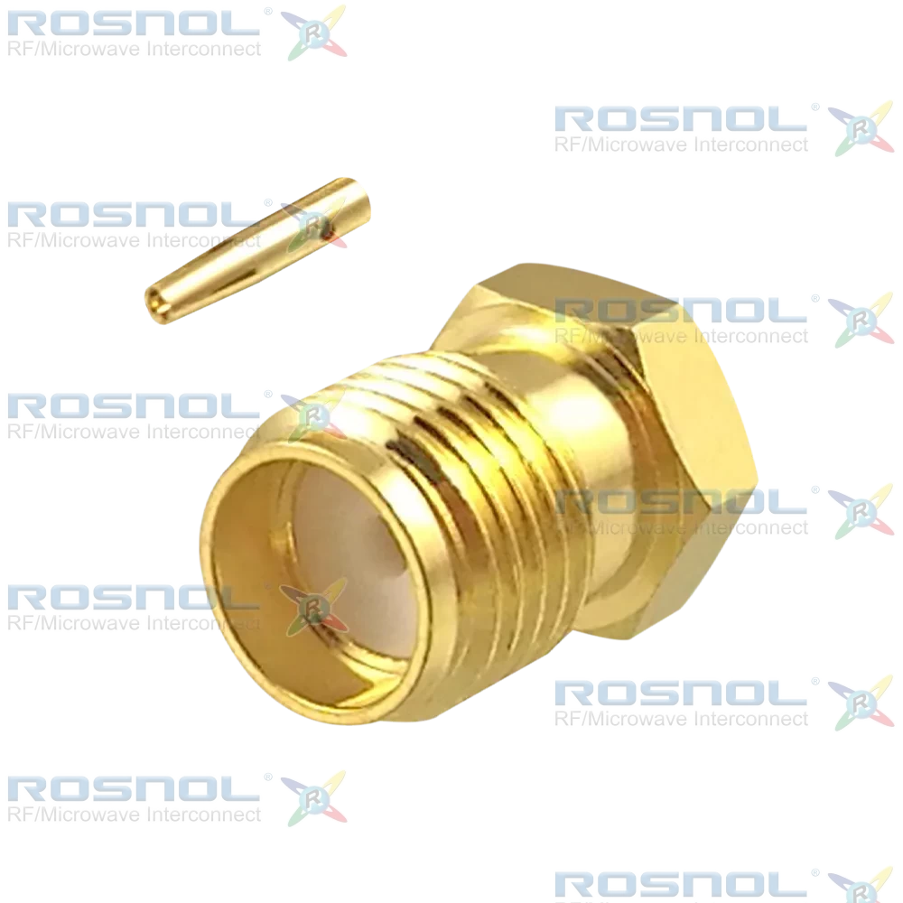 SMA Jack (Female) Straight Cable Connector for RSR-047, RSF-047, RSF-047-FEP, RSF-047-PVC, DC-12GHz VSWR 1.20