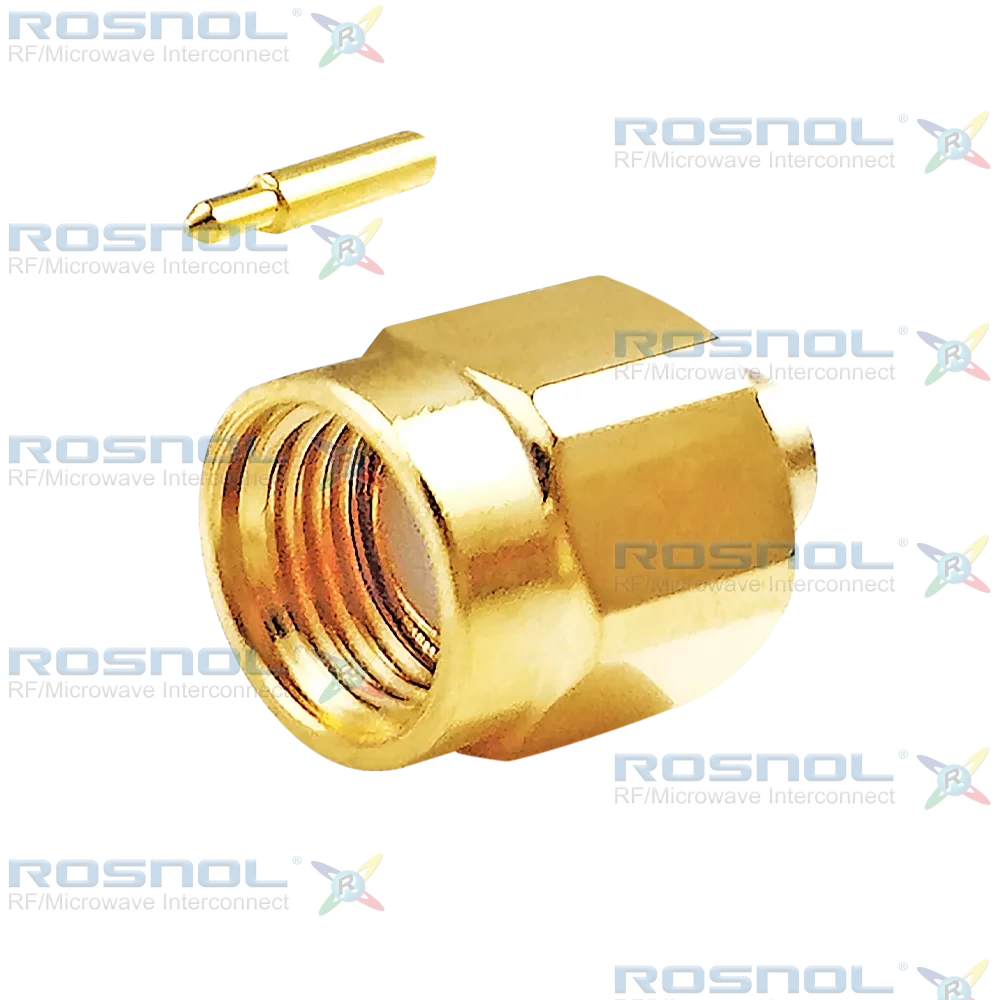 SMA Plug (Male) Straight Cable Connector for RSR-085, RSF-085, RSF-085-FEP, UT-85, RG-405/U, RTK- FS 085, RTK- Flex 405, BELDEN 1671A, DC-18GHz VSWR1.20