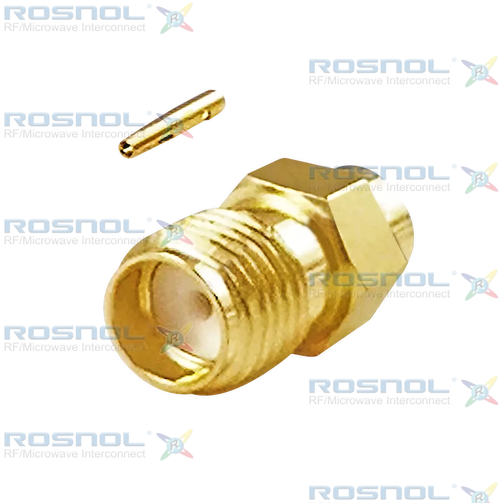 SMA Jack (Female) Straight Cable Connector for RSR-141, RSF-141, RSF-141-FEP, RSF-141-PVC, RG-402, EF-402, BELDEN 1673A , BELDEN 1673J, DC-18GHz VSWR1.20