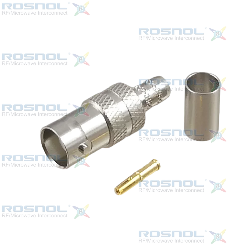 BNC Jack (Female) Straight Cable Connector for LMR-240, BELDEN H155, RNL-240, DC- 4 GHz