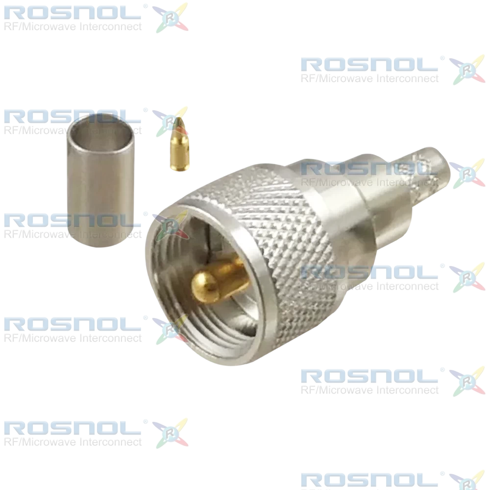 UHF Plug (Male) Cable Connector for LMR-240, RNL-240, Belden H155, DC-300MHz