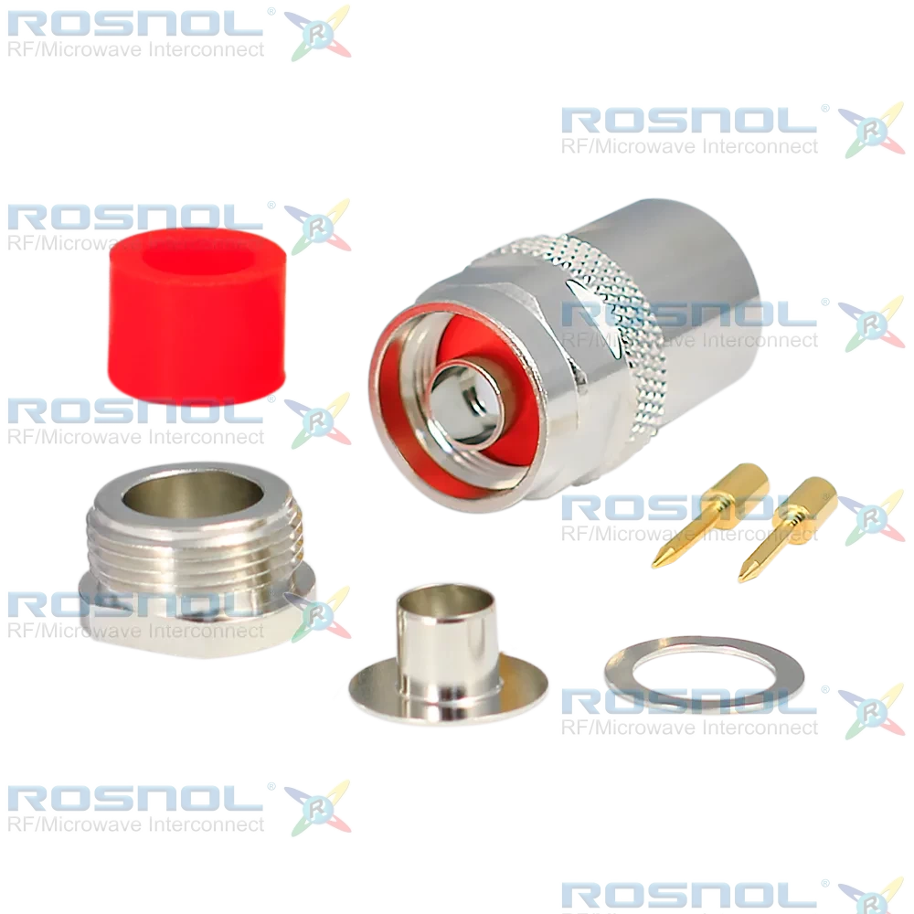 N Plug (Male) Straight Cable Connector for LMR-400, RNL-400, RG-213, RG-214, DC- 6GHz VSWR 1.30