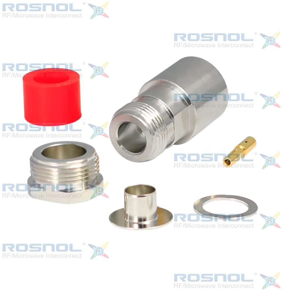 N Jack (Female) Straight Cable Connector for LMR 400, RNL-400, RG-213, RG-214, DC-6GHz VSWR 1.30