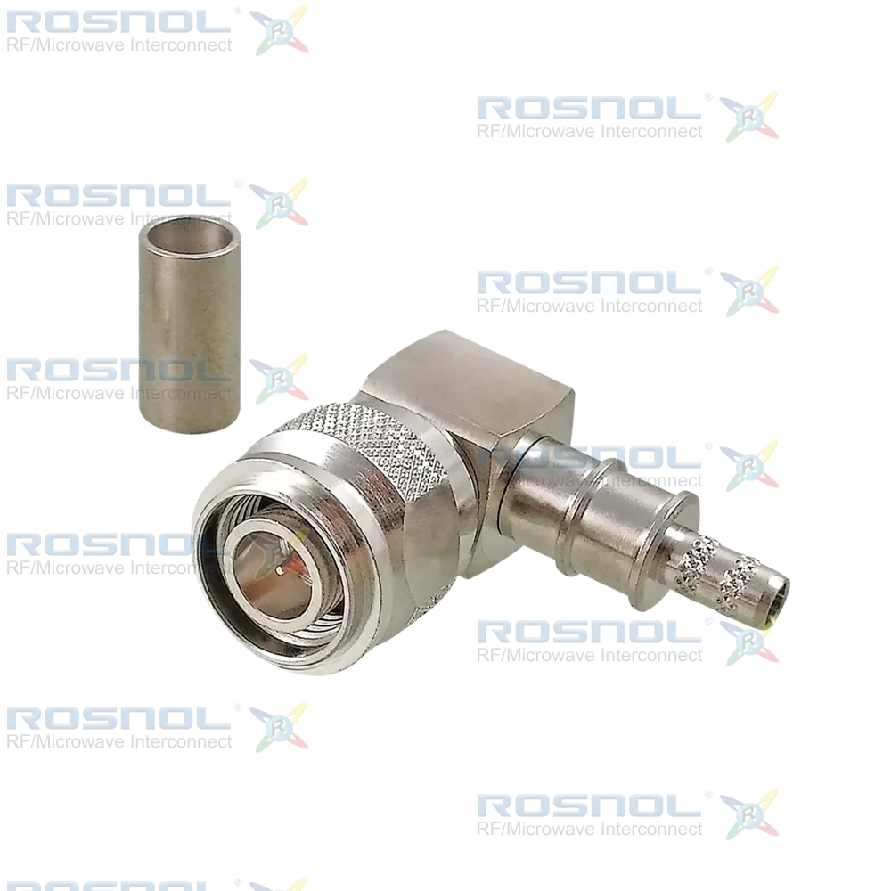 TNC Plug (Male) Right-Angle Cable Connector for LMR-200, Belden 7807A, RNL-200, DC-8GHz VSWR1.30