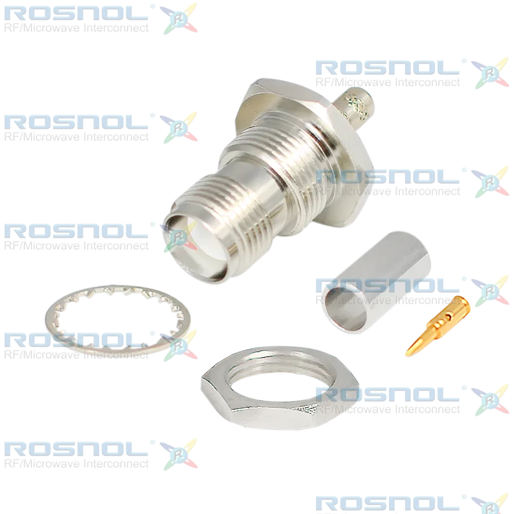 TNC R/P Jack (Female) Bulkhead Cable Connector for LMR-200, RNL-200, DC-6 GHz VSWR1.30