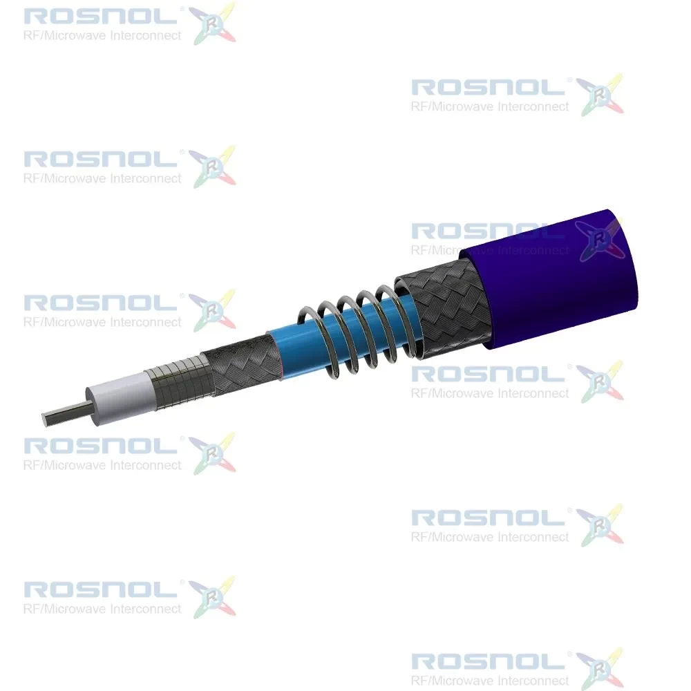 Multi Purpose RF/Microwave Test Cable With Armor, Ø10.2 mm (.402 inch), PUR Jacket, 50Ω, DC-26.5GHz