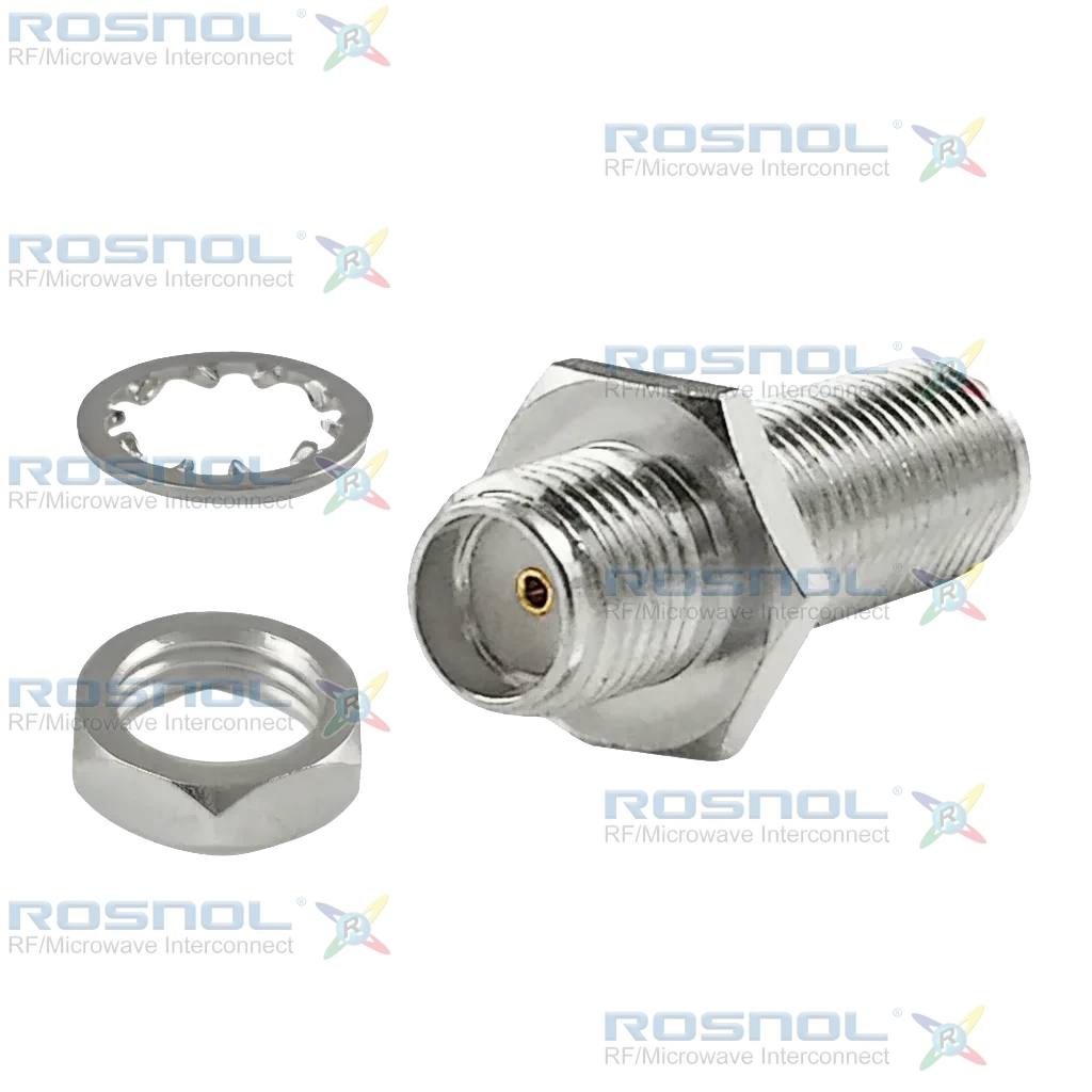 SMA Jack (Female) to SMA Jack (Female) Bulkhead Adapter, DC-18GHz VSWR 1.20