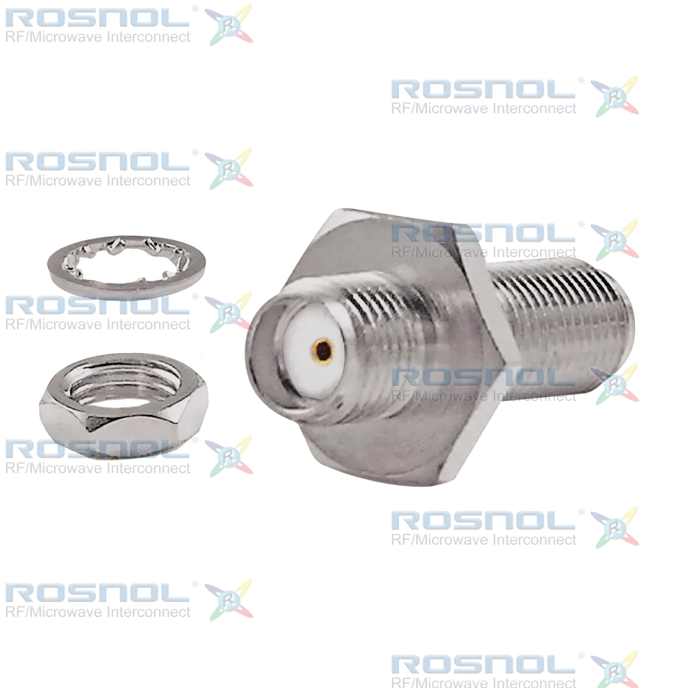 SMA Jack (Female) to SMA Jack (Female) Bulkhead Adapter, DC-18GHz VSWR 1.20