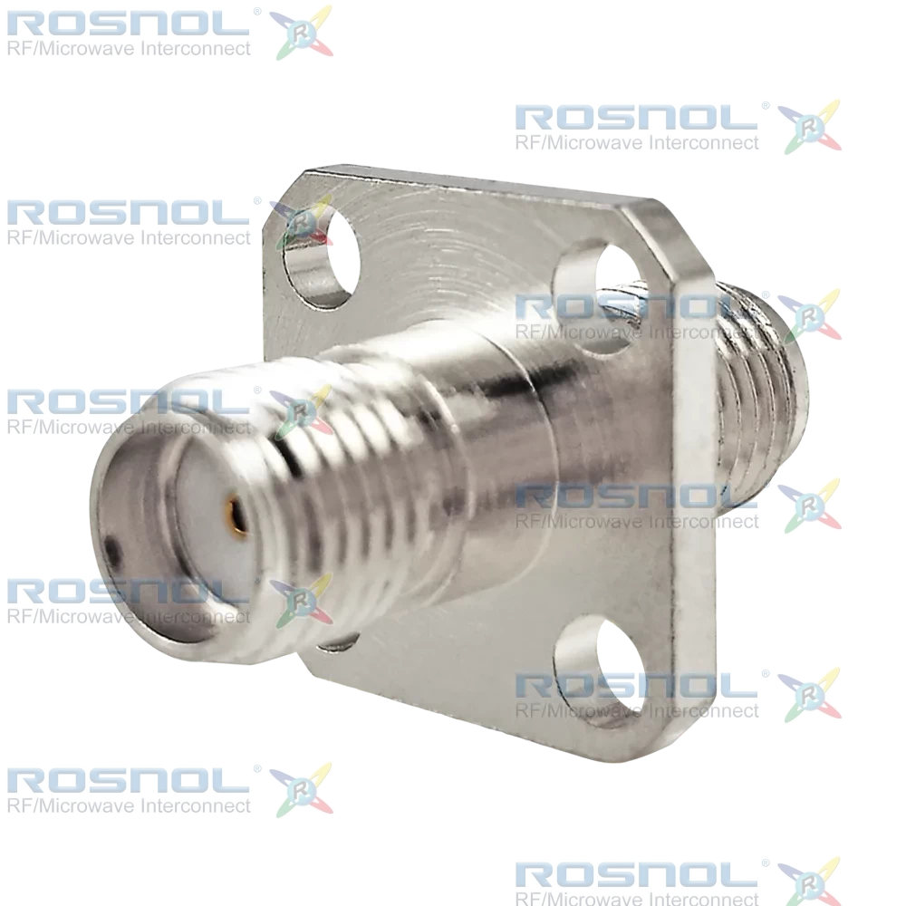 SMA Jack (Female) to SMA Jack (Female) 4-Hole Panel Adapter, DC-18GHz VSWR1.15