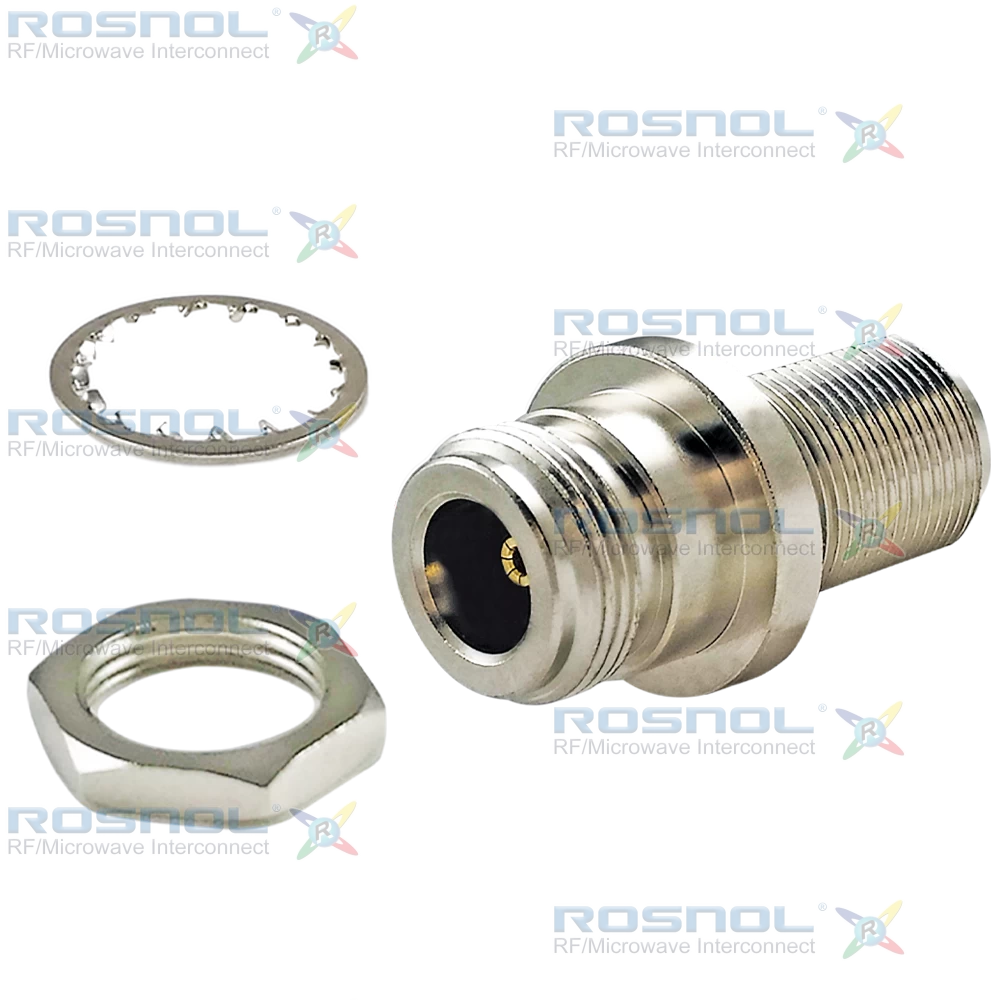N Jack (Female) to N Jack (Female) Bulkhead Adapter, DC-12GHz VSWR 1.2