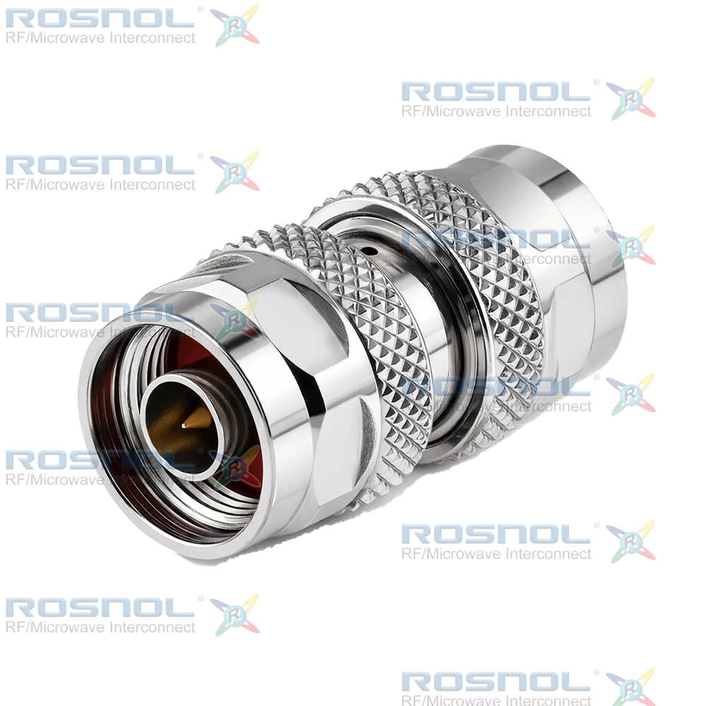 N Plug (Male) to N Plug (Male) Adapter With Venting Hole For TVAC Application, DC-11 GHz VSWR 1.20