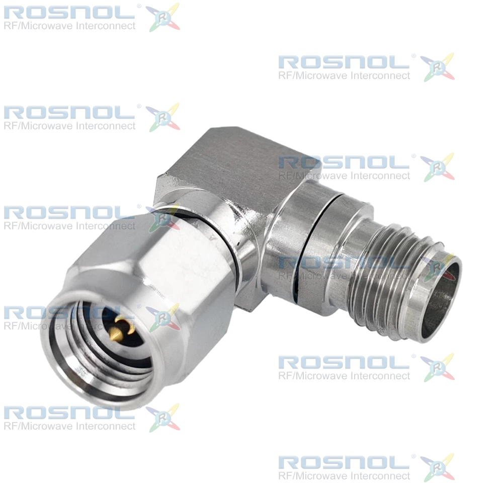 2.92mm Plug (Male) to 2.92mm Jack (Female) Mitered Right Angle Adapter, DC-40GHz VSWR1.25