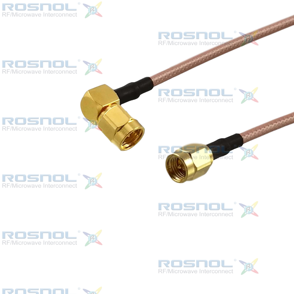 SMA Male to SMA RA Male Cable Assembly for RG-316, DC-6GHz VSWR1.30