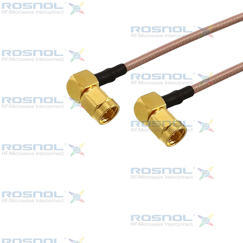 SMA RA Male to SMA RA Male Cable Assembly for RG-316, DC-6GHz VSWR1.25