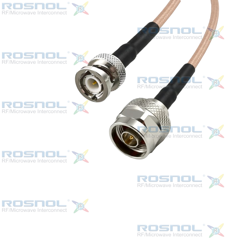 N Male to BNC Male Cable Assembly for RG-400, DC-1.5GHz VSWR 1.3