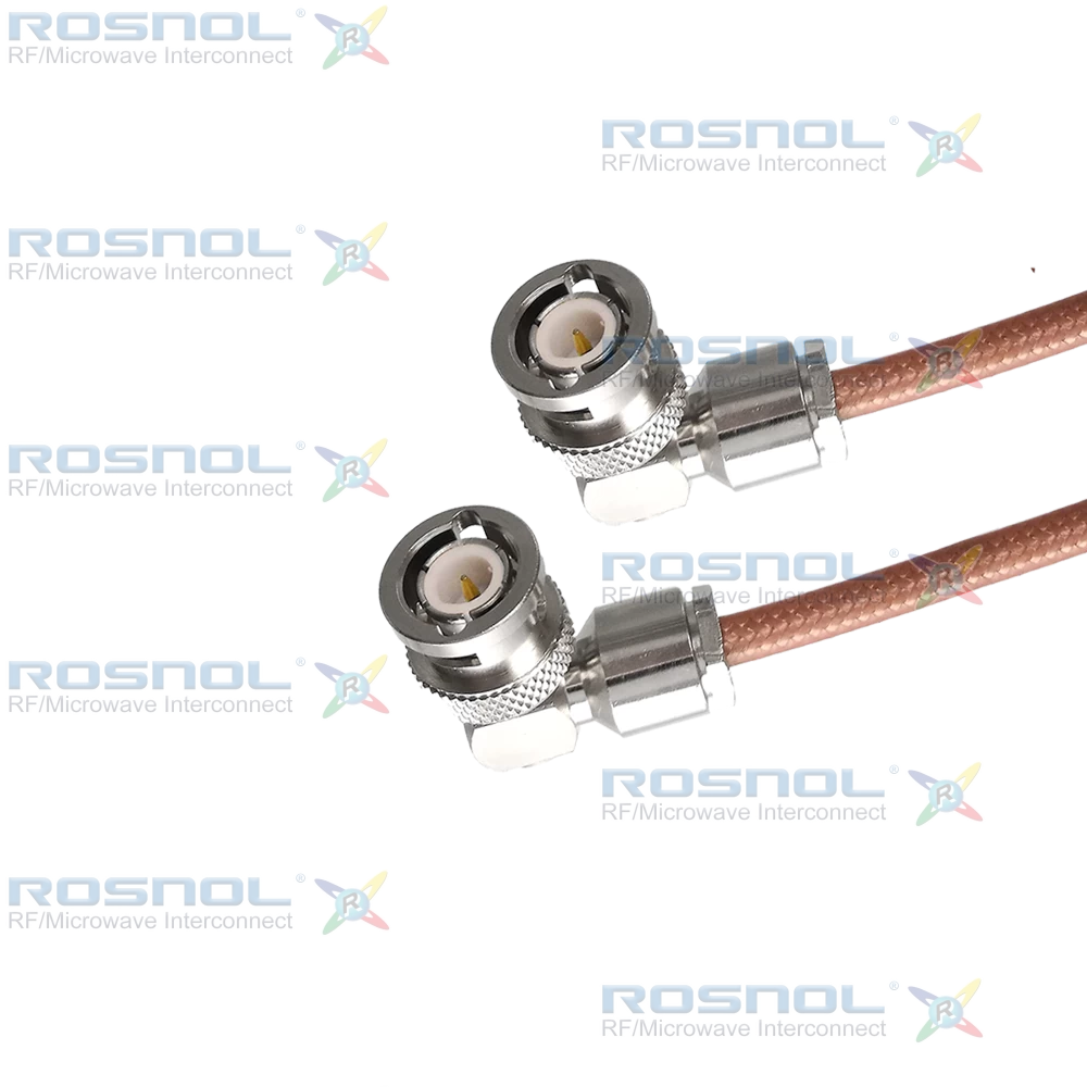 BNC Right Angle Male Cable Assembly for RG-400, DC-4GHz VSWR 1.35