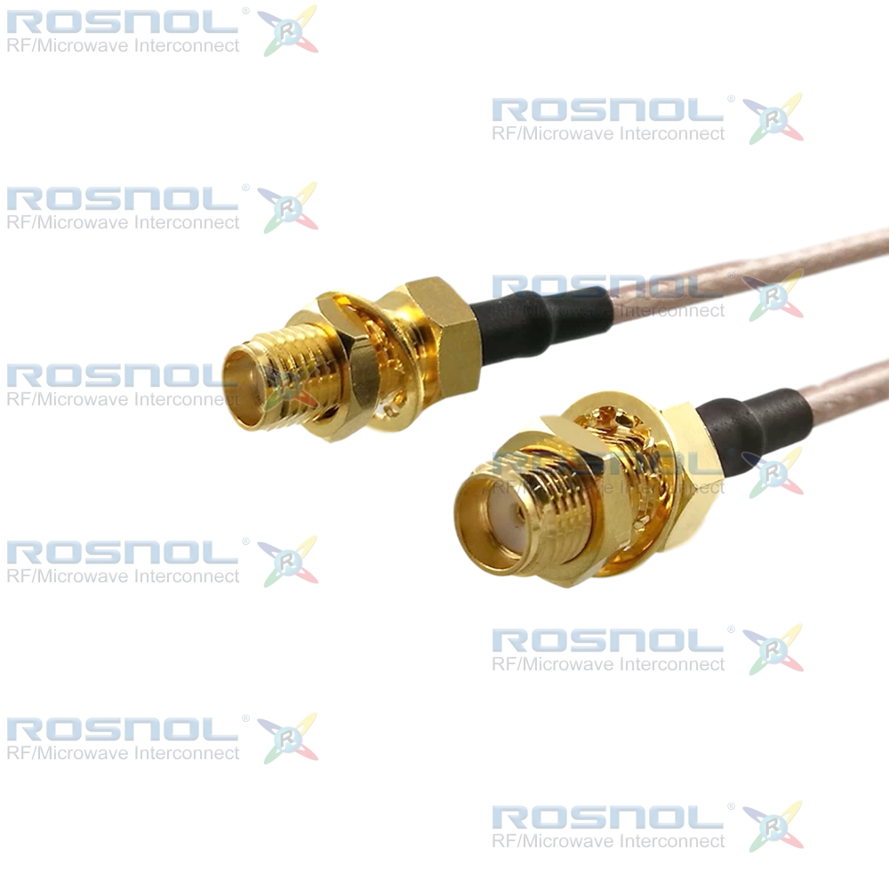 SMA Bulkhead Female to SMA Bulkhead Female Cable Assembly for RG-316, DC-6GHz VSWR 1.30