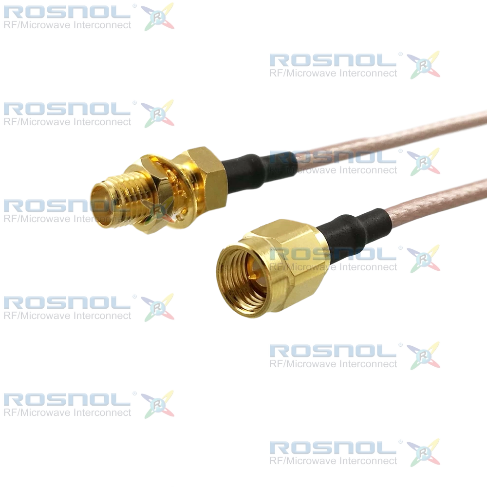 SMA Bulkhead Female to SMA Male Cable Assembly for RG-316, DC-6GHz VSWR 1.30