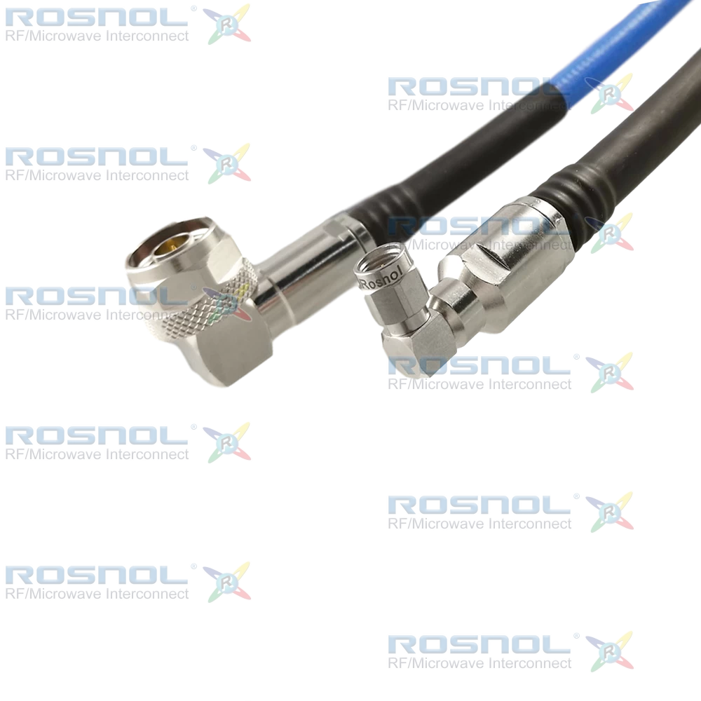 SMA Right-angle Male to N Right-angle Cable Assembly for R-Test MP841A, DC-12.4GHz VSWR1.35