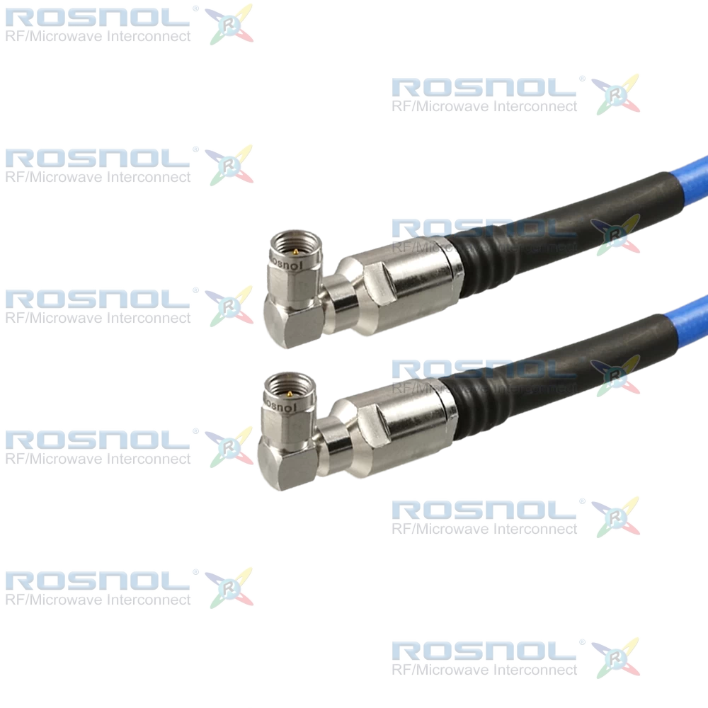SMA Right-angle Male Cable Assembly for R-Test MP841A, DC-18GHz VSWR1.35