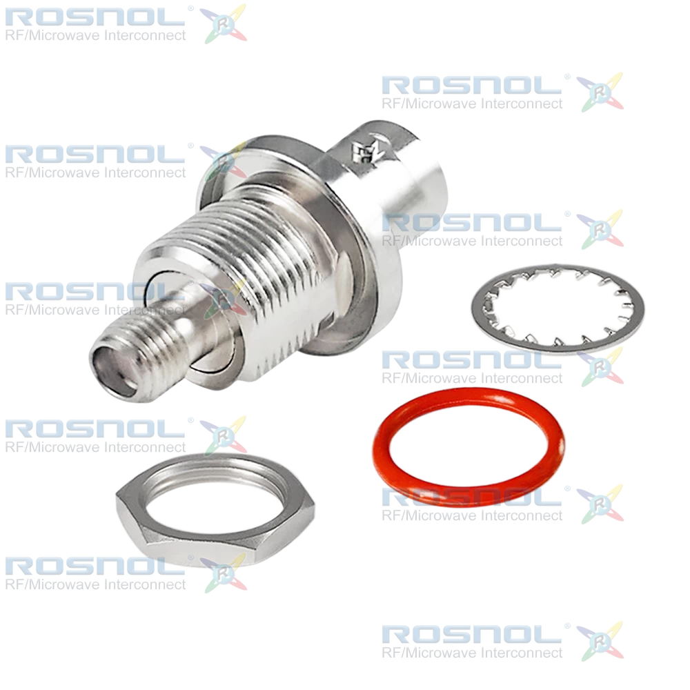SMA Jack (Female) to BNC Jack (Female) Bulkhead Adapter, DC-4GHz VSWR1.20