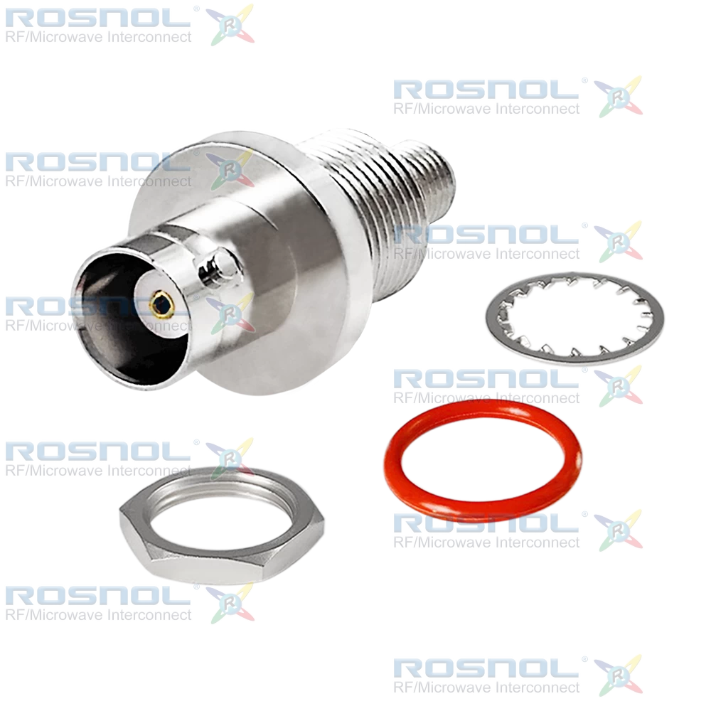 SMA Jack (Female) to BNC Jack (Female) Bulkhead Adapter, DC-4GHz VSWR1.20