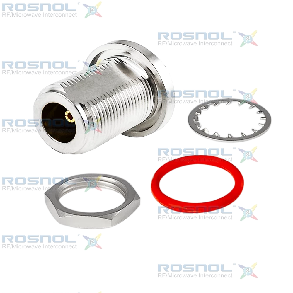 SMA Jack (Female) to N Jack (Female) Bulkhead Adapter, DC-11GHz VSWR 1.20