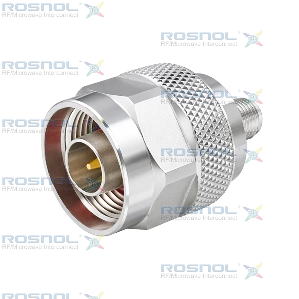 Precision N Plug (Male) to SMA Jack (Female) Adapter, DC-18GHz VSWR 1.15