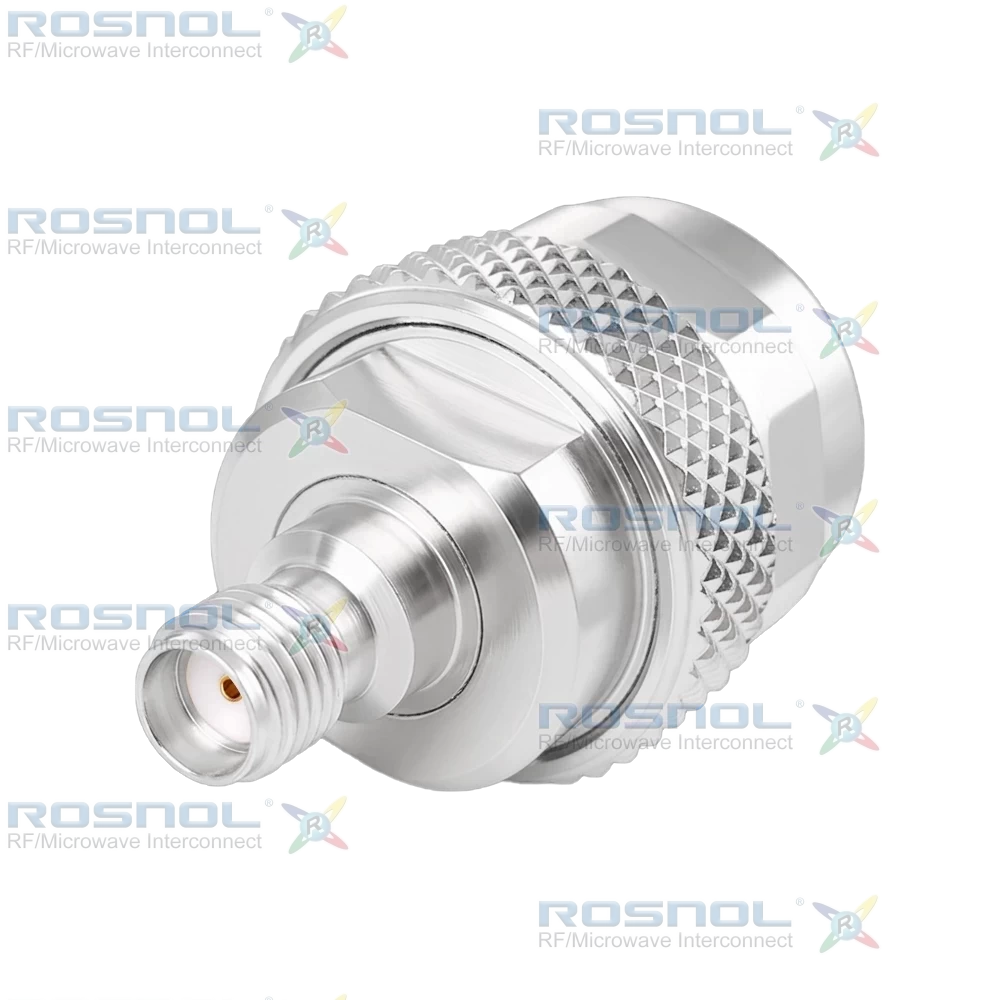 Precision N Plug (Male) to SMA Jack (Female) Adapter, DC-18GHz VSWR 1.15