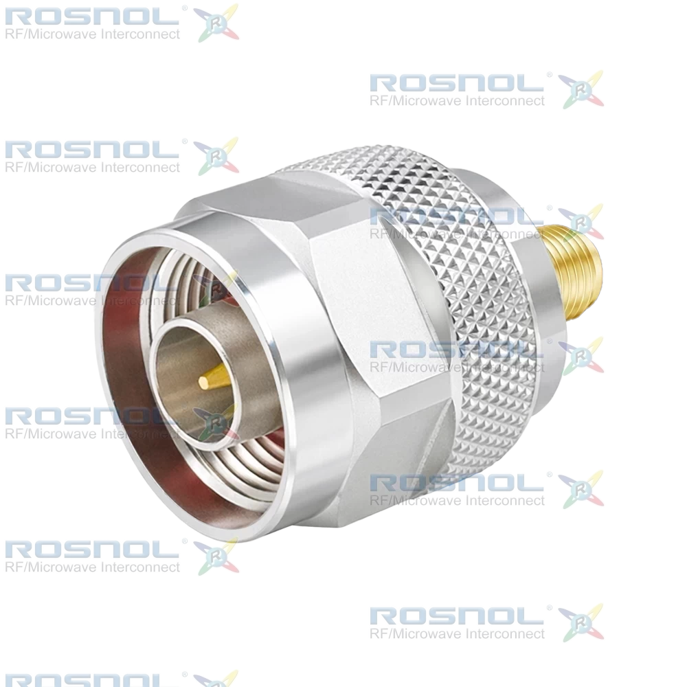 Precision N Plug (Male) to SMA Jack (Female) Adapter, DC-18GHz VSWR 1.15