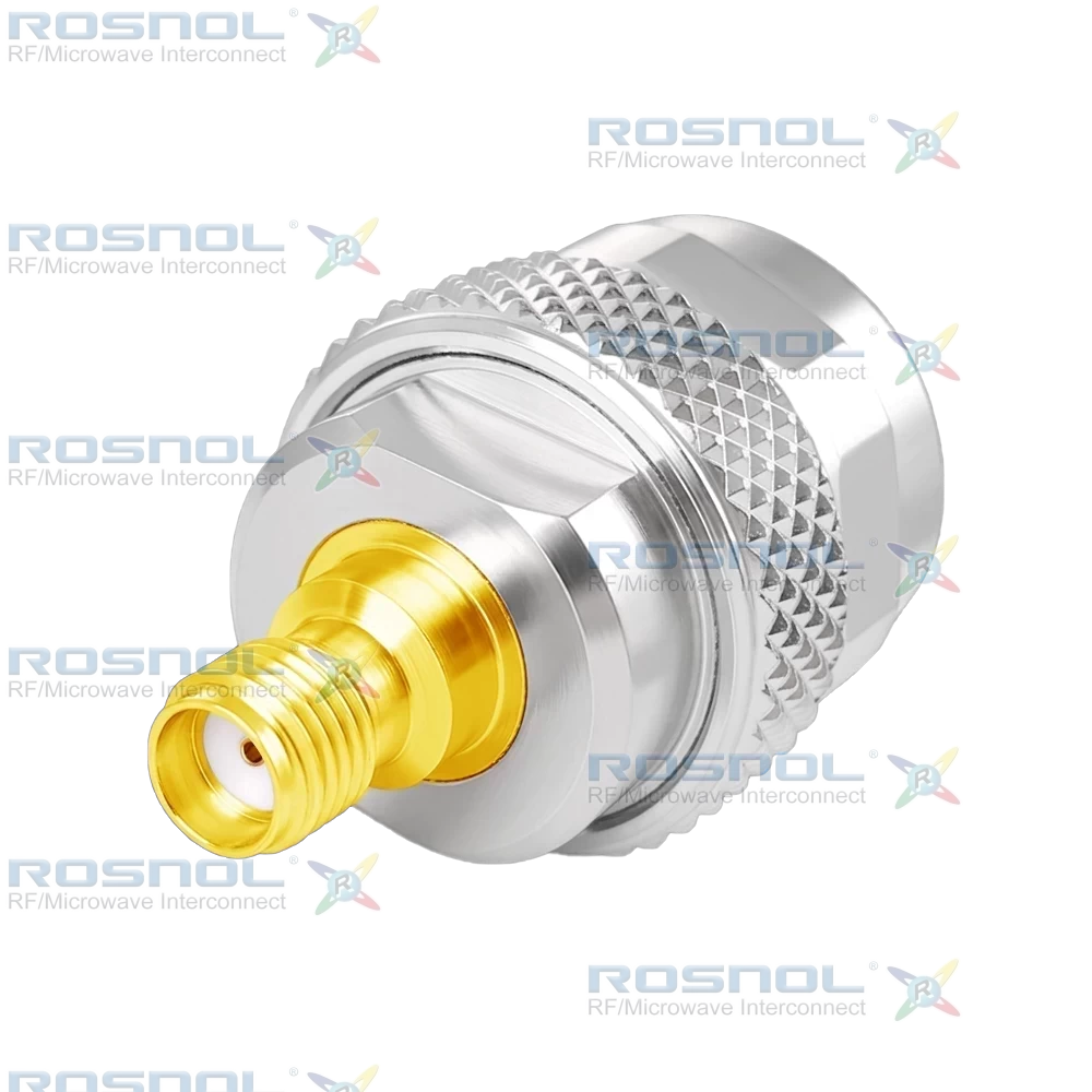 Precision N Plug (Male) to SMA Jack (Female) Adapter, DC-18GHz VSWR 1.15