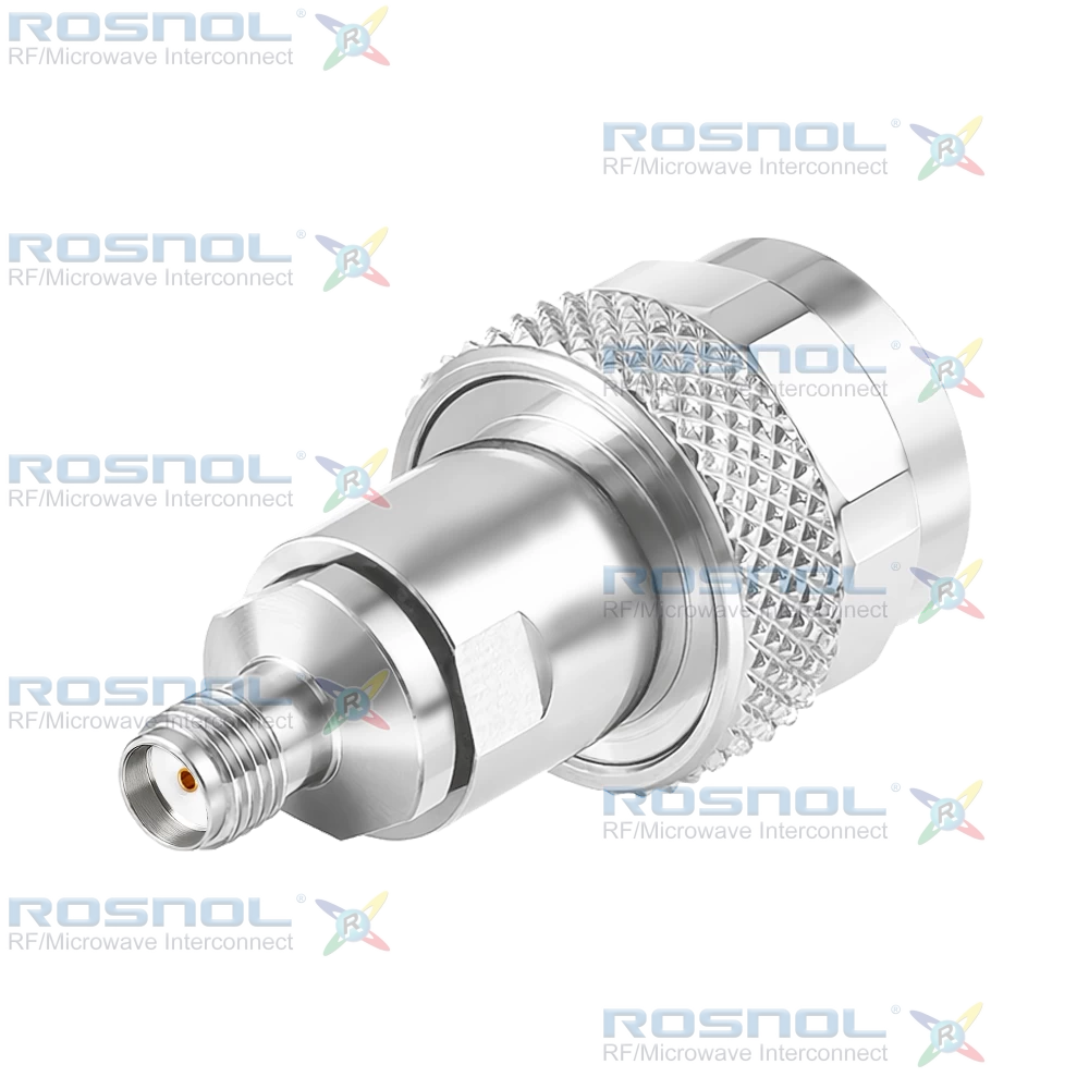 Precision N Plug (Male) to SMA Jack (Female) Adapter, DC-18GHz VSWR 1.15