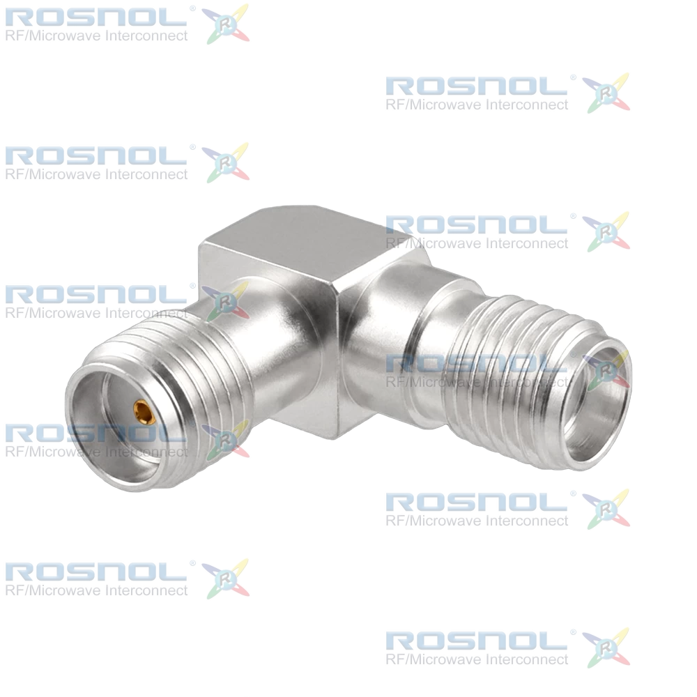 SMA Jack (Female) to SMA Jack (Female)  Miter Right Angle Adapter, DC-18 GHz VSWR 1.15
