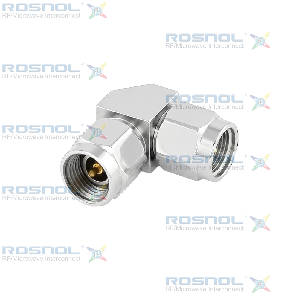 3.5mm Plug (Male) to 3.5mm Plug (Male) Mitered Right Angle Adapter, DC-26.5GHz VSWR 1.11