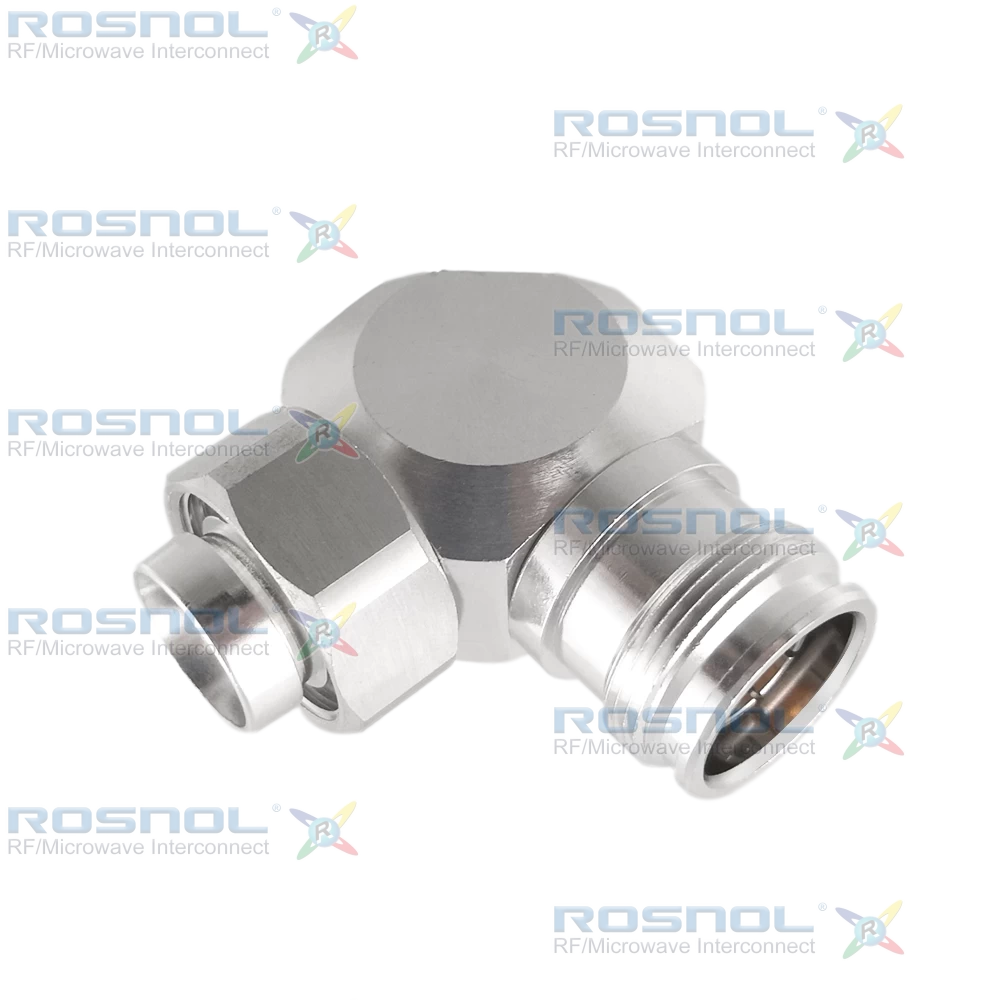 4.3-10 Plug (Male) to 4.3-10 Jack (Female) Right-Angle Adapter, DC-6GHz VSWR1.25