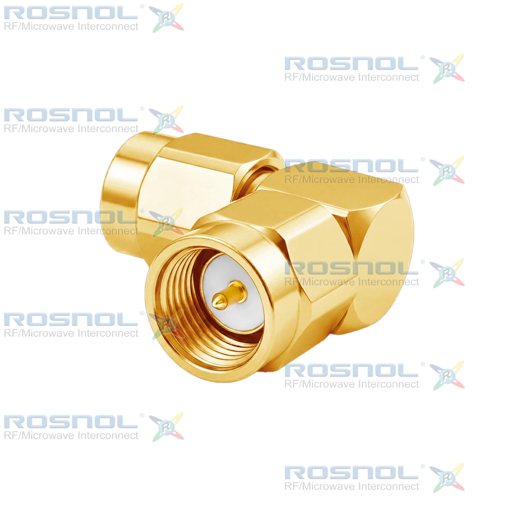 SMA Plug (Male) to SMA Plug (Male) Right-Angle Adapter, DC-18GHz VSWR 1.15