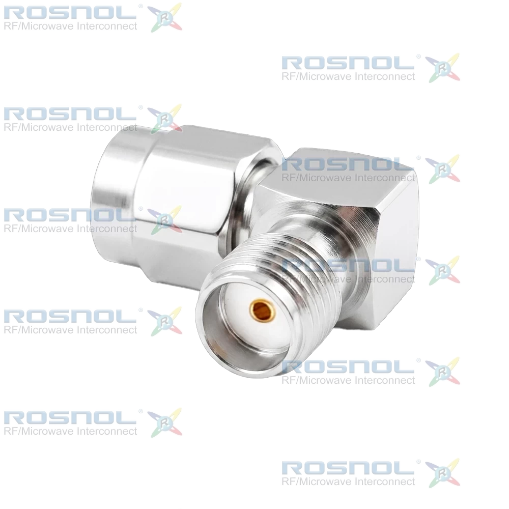 Precision SMA Plug (Male) to Precision SMA Jack (Female) Right Angle Adapter, DC-27GHz VSWR 1.15