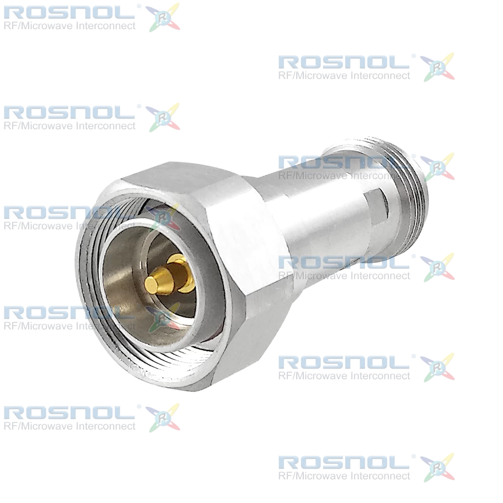 4.3/10 Plug (Male) to Precision N Jack (Female) Adapter, DC-12GHz VSWR 1.15