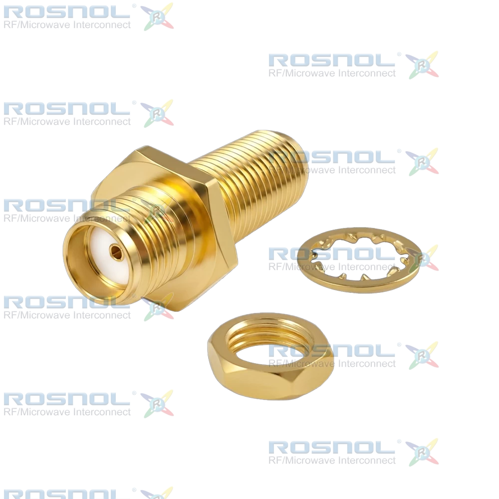 Precision SMA Jack (Female) to Precision SMA Jack (Female) Bulkhead Adapter, DC-27GHz VSWR 1.15