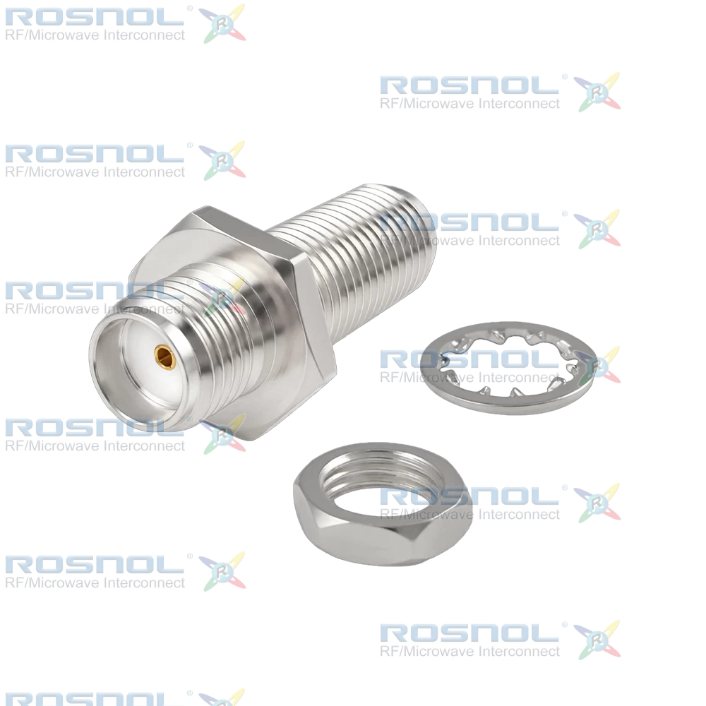 Precision SMA Jack (Female) to Precision SMA Jack (Female) Bulkhead Adapter, DC-27GHz VSWR 1.15