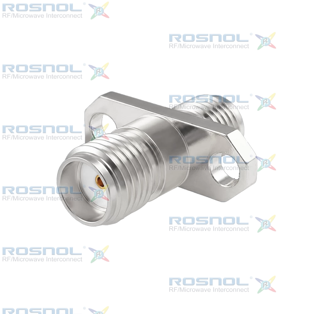 SMA Jack (Female) to SMA Jack (Female) 2-Hole Panel Adapter, DC-18GHz VSWR1.15