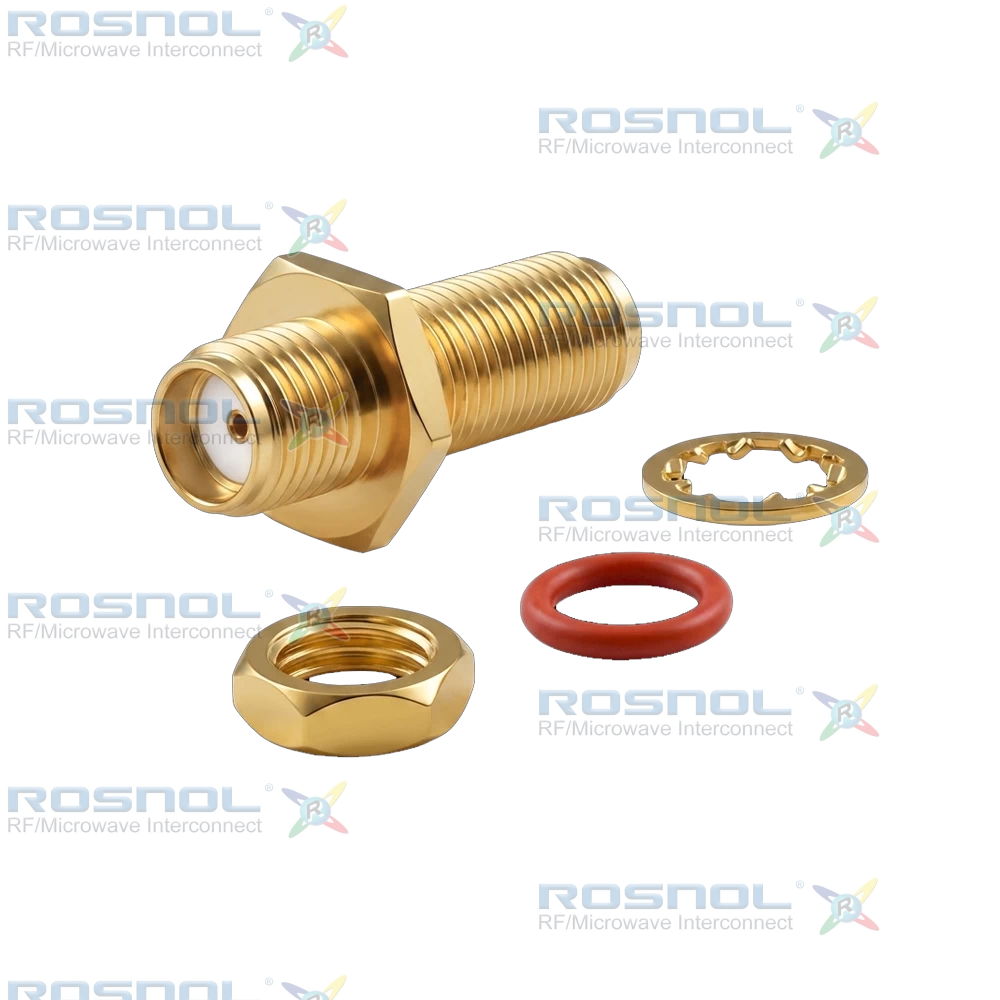 Precision SMA Jack (Female) to Precision SMA Jack (Female) Bulkhead Adapter, DC-27GHz VSWR 1.15