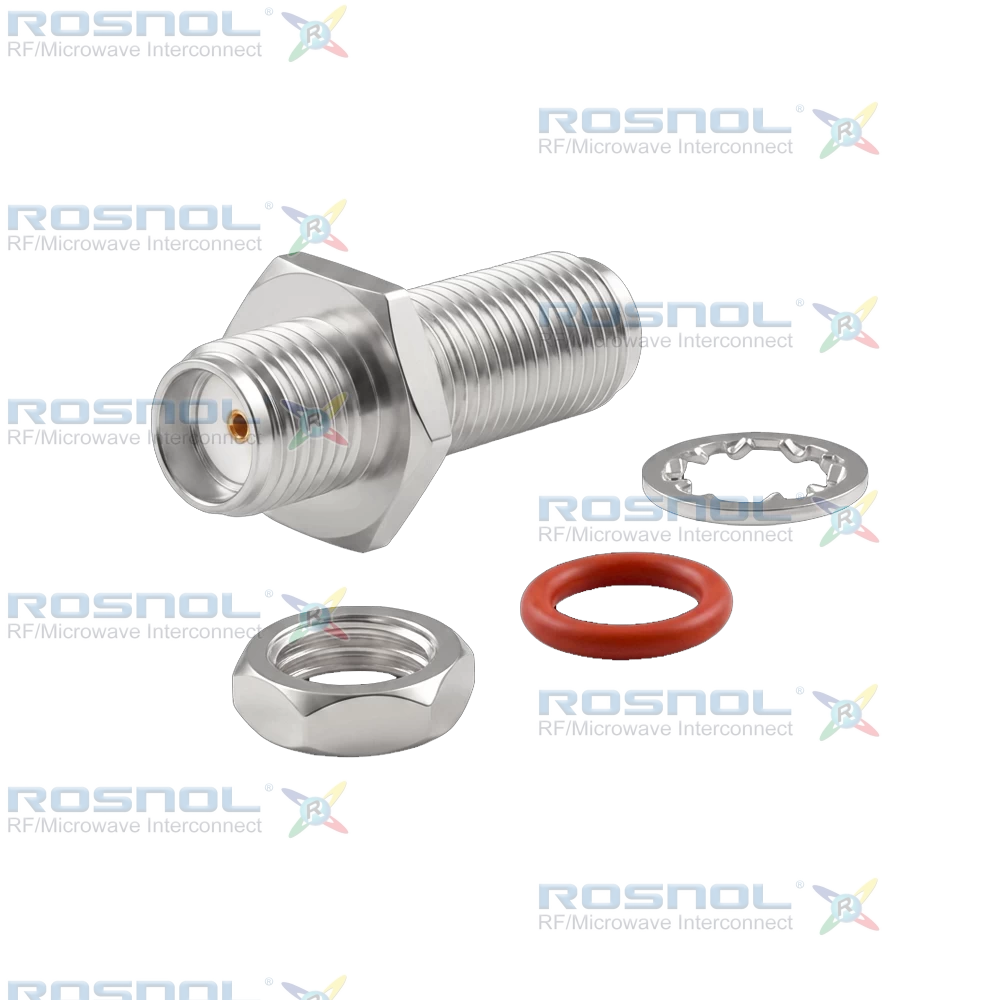 Precision SMA Jack (Female) to Precision SMA Jack (Female) Bulkhead Adapter, DC-27GHz VSWR 1.15